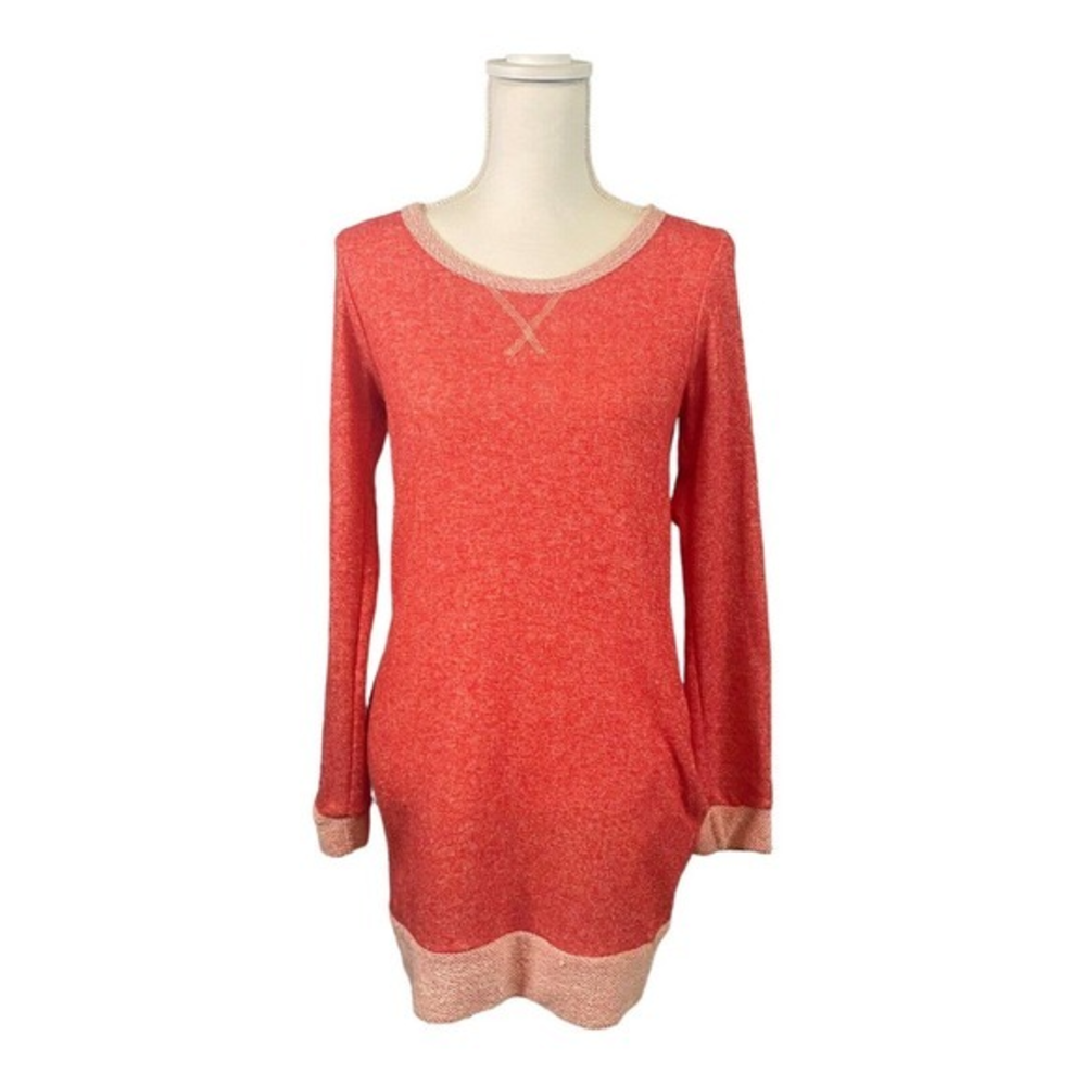 Twenty Second 22nd Anthropologie Sweatshirt Dress Red Small‎ Long Sleeve